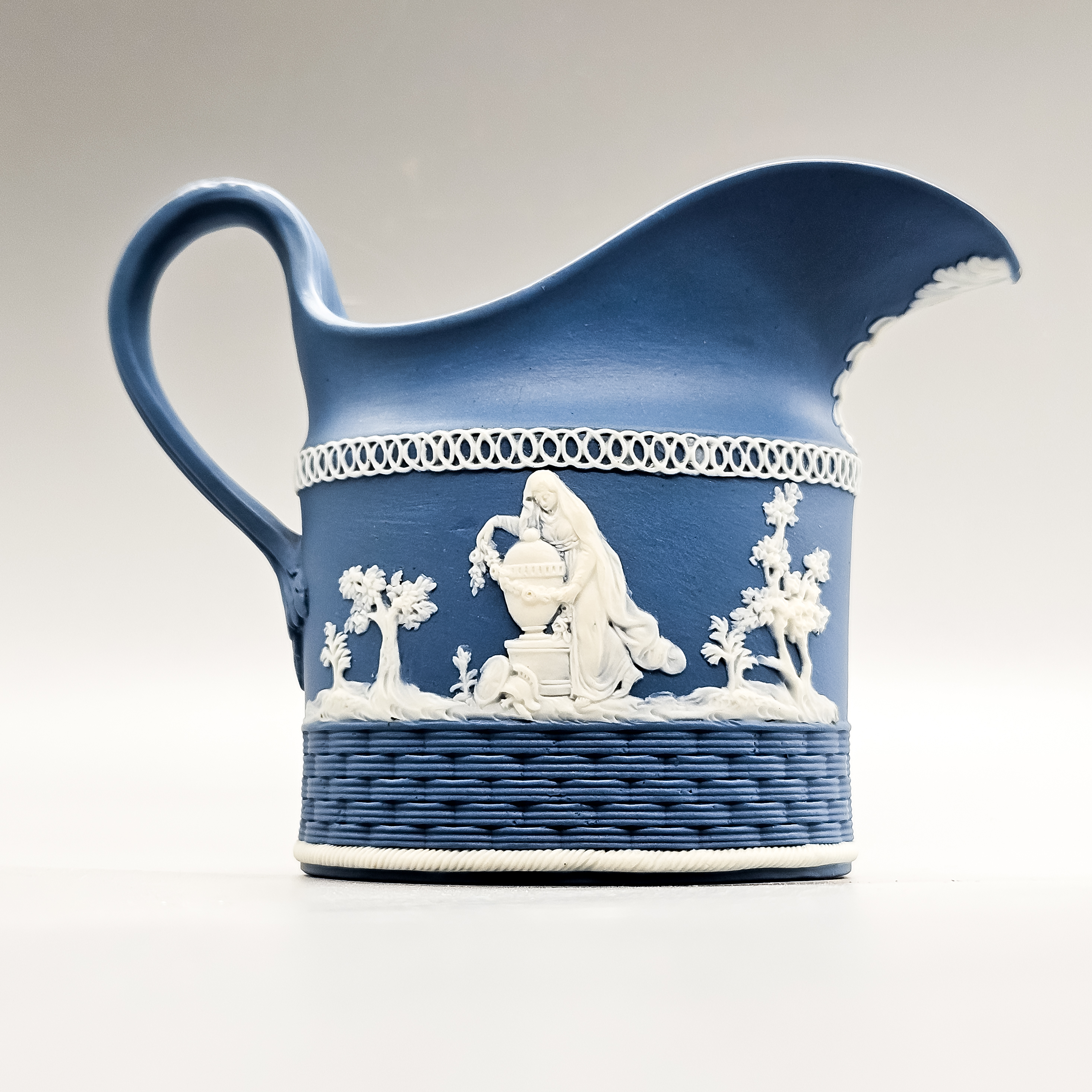 A Neale and Co blue jasper creamer, circa 1785