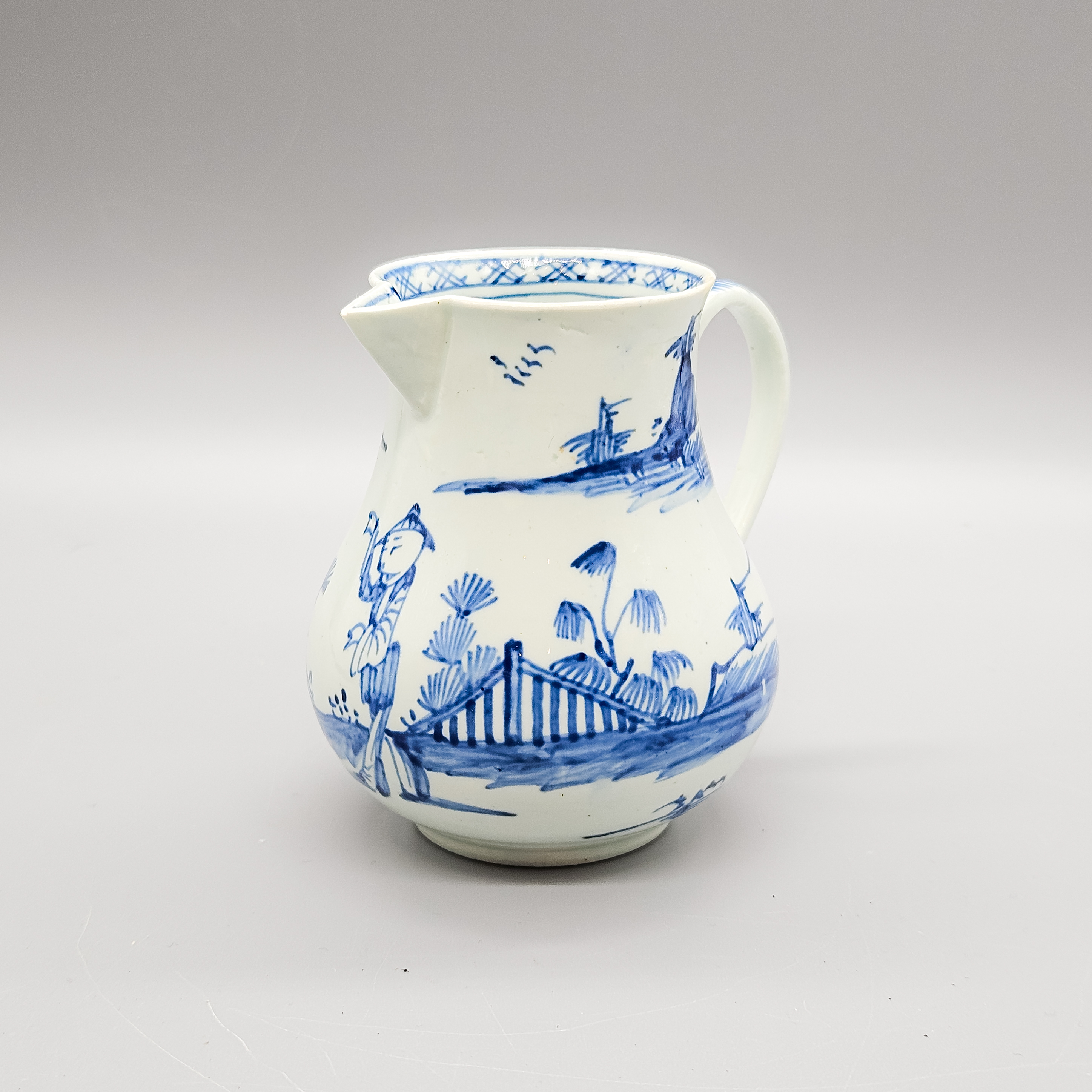 A rare Vauxhall cream jug, circa 1755-56