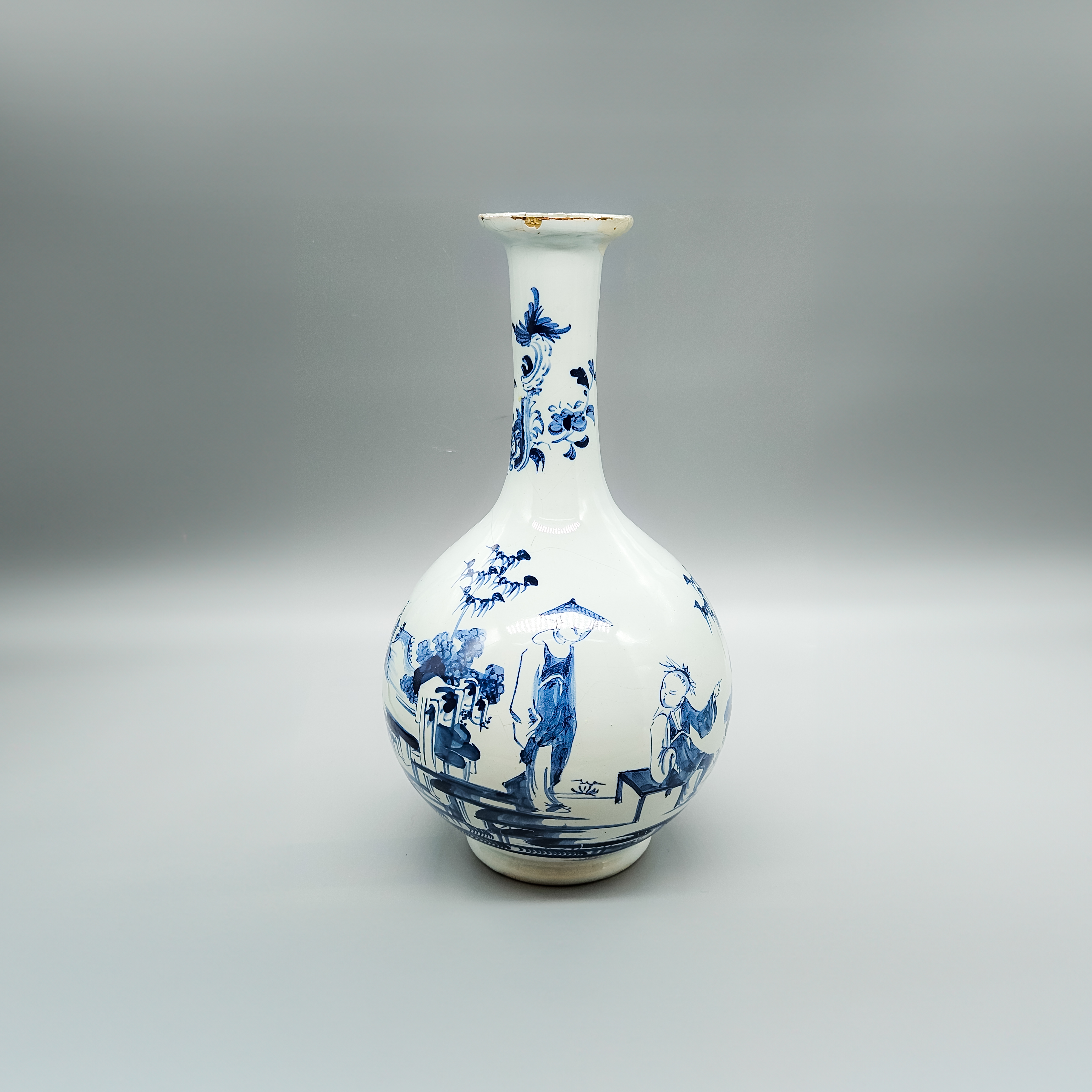 Delftware guglet, probably Lambeth, circa 1770