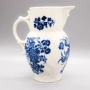 A Caughley cabbage leaf jug of small size, circa 1785