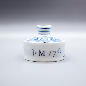 A very rare documentary Brownlow Hill Liverpool inkpot, circa 1762