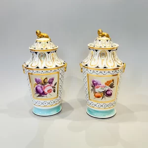A pair of Coalport vases, circa 1805