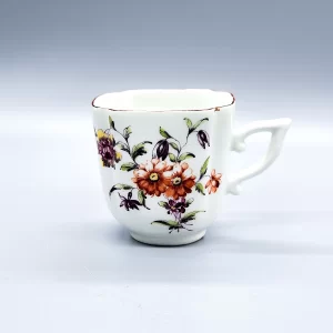 A Derby quatrefoil coffee cup with wishbone handle, circa 1758