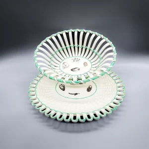 A fine Neale & Co creamware basket and stand, circa 1785-90