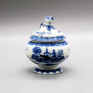 A very rare Bow toilet pot and cover, circa 1758