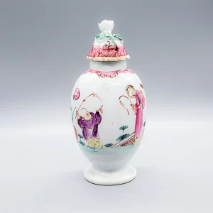 A Baddeley-Littler rare form of tea canister and cover, circa 1785
