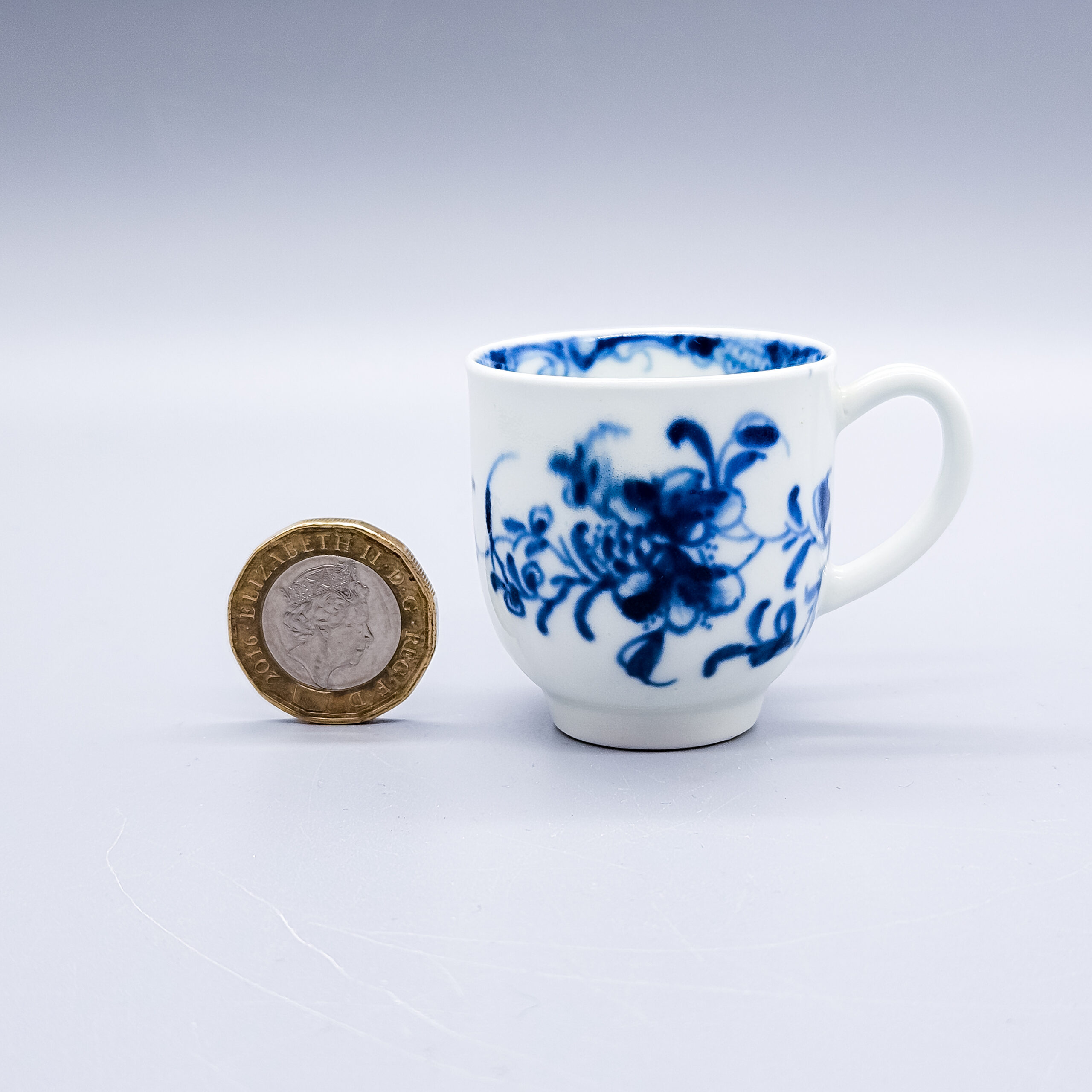 A rare Worcester miniature cup, circa 1765