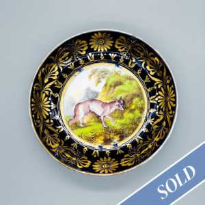 A rare Coalport ‘Animal Service’ saucer, circa 1805 (1)