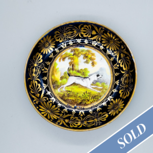A rare Coalport ‘Animal Service’ saucer, circa 1805 (2)