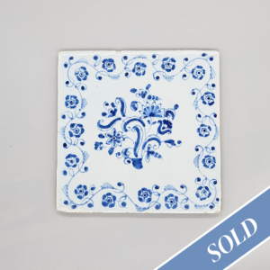 Probably Liverpool delftware tile, 1750-70