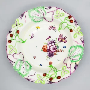 A Longton Hall strawberry plate, circa1756