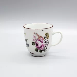 A Chinese coffee cup decorated in London, 1755-60