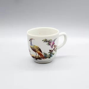 A Chinese coffee cup decorated in London, 1755-60
