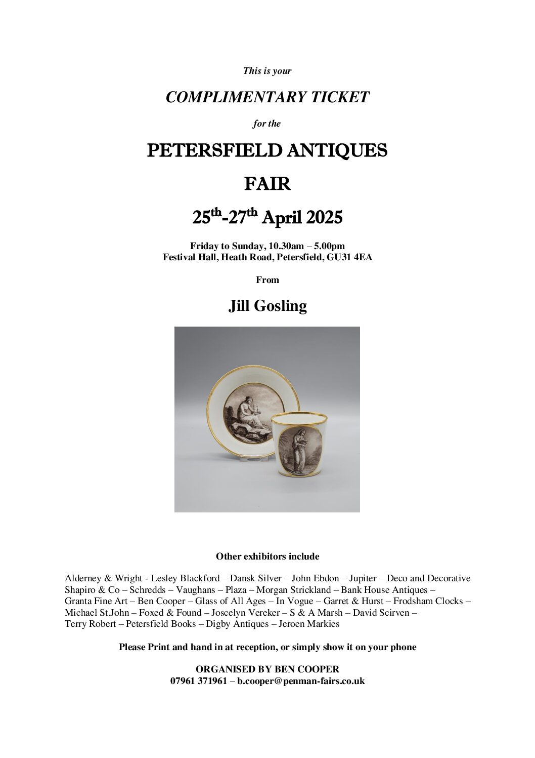 e-Ticket petersfield Fair April 2025