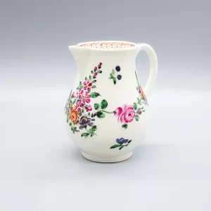 A Worcester polychrome sparrow beak jug, circa 1765