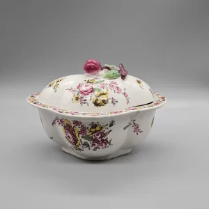 A small Bow sauce tureen and cover, circa 1765