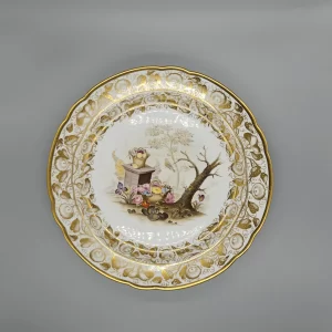 A Liverpool Herculaneum plate, circa 1820
