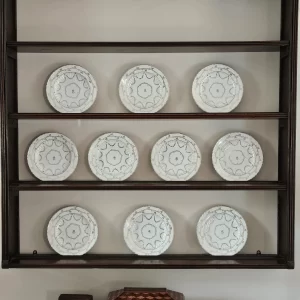 A set of ten Worcester dessert plates, circa 1775