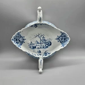A rare Worcester two-handled sauceboat, circa 1755