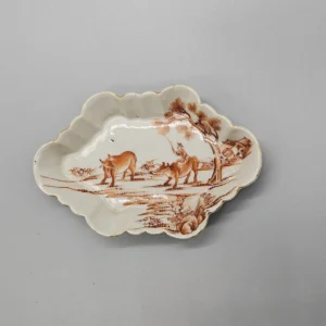 7.	A Chinese porcelain spoontray, circa 1750