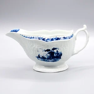 A Worcester sauceboat, circa 1758-60