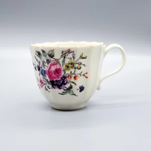 A Worcester fluted coffee cup, circa 1765-68