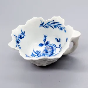 A Worcester  press-moulded butterboat, circa 1760