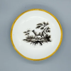 A French porcelain saucer, circa 1820